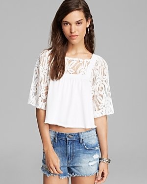 Free People Top - Catalina Lace