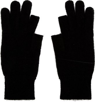 Rick Owens Black Mohair Gloves