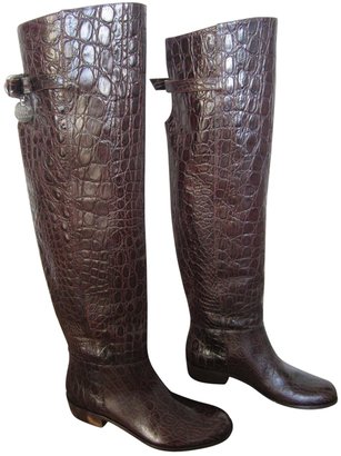 Patrizia Pepe Burgundy Leather Boots
