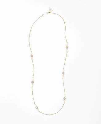 Ann Taylor Pearlized Pave Delicate Necklace