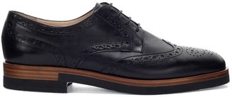 Joseph Leather Brogue Shoe in BLACK
