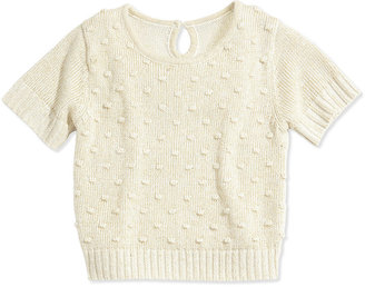 Charabia Short-Sleeve Knit Top, Gold, Size 5-8