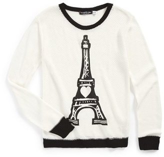 Flowers by Zoe 'Eiffel Tower' Sweater (Toddler Girls & Little Girls)