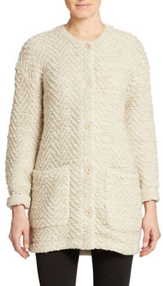 Eileen Fisher Chevron Sweater Jacket
