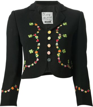 Moschino VINTAGE cropped floral embroidered jacket
