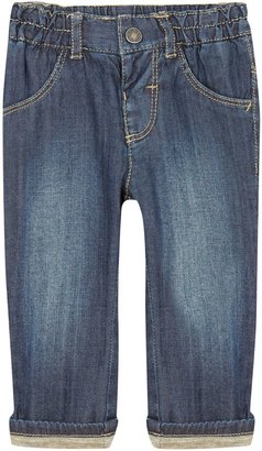 Benetton Baby Chambray Denim Trouser With Jersey Lining