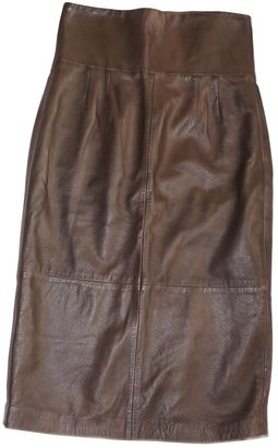 ZARA Brown Leather Skirt