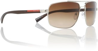 Prada Linea Rossa Mens PS55NS Silver Sunglasses