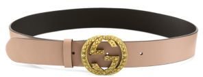 Gucci Leather Studded GG Belt