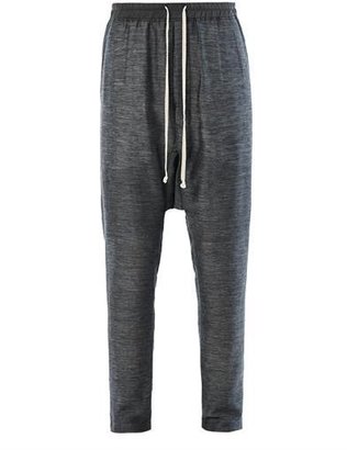 Rick Owens Drawstring linen and silk-blend trousers