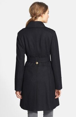 GUESS Double Breasted Wool Blend Trench Coat (Online Only)