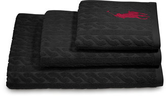 Ralph Lauren Home Cable Onyx Towel - Bath Sheet