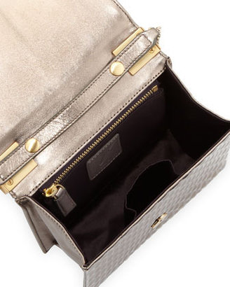 Brian Atwood Ava Pyramid Chain-Strap Shoulder Bag, Gunmetal
