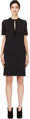 Calvin Klein Collection Navy Cashmere Plaited Tech Nuria Dress