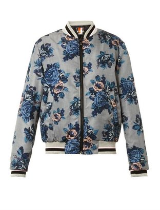 MSGM Floral-print bomber jacket