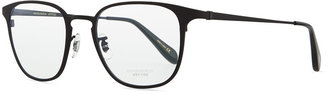 Oliver Peoples Pressman Square Titanium Fashion Glasses, Matte Black