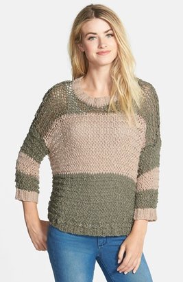 Vince Camuto Colorblock Loose Knit Sweater