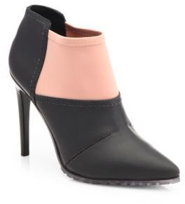 Tibi Kirby Bicolor Stretchy Ankle Boots