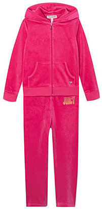 Juicy Couture Glitter print velour tracksuit 2-6 years
