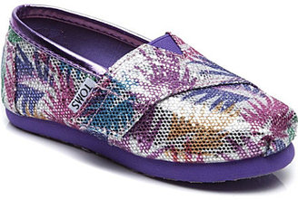 Toms Palm print glitter classic shoes 2-11 years