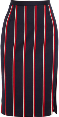 Altuzarra Faun striped cotton and wool-blend skirt