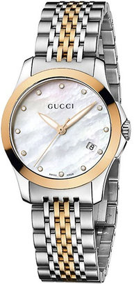 Gucci YA126514 G-Timeless Collection bi-colour pink-gold PVD watch