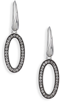 Ippolita Stella Diamond & Sterling Silver Oval Drop Earrings