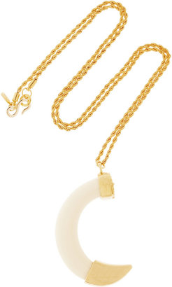 Kenneth Jay Lane Gold-plated resin charm necklace