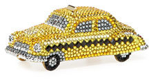 Judith Leiber Hey Cabbie! Crystal Taxi Cab Pillbox