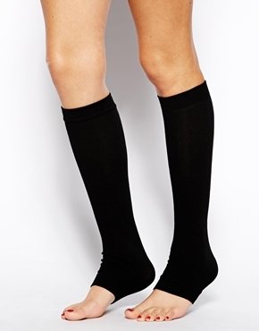 ASOS Plain Toeless Tube Socks - Black