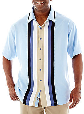 Nat Nast Short-Sleeve Trackside Silk-Tencel Shirt-Big & Tall