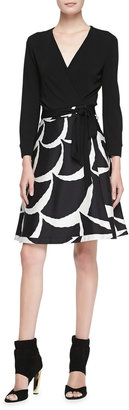 Diane von Furstenberg Amelia Printed Flared Wrap Skirt