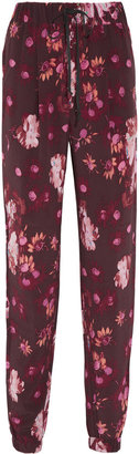 Elizabeth and James Walton floral-print silk tapered pants