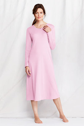 Lands' End Women's Long Sleeve Midcalf Nightgown
