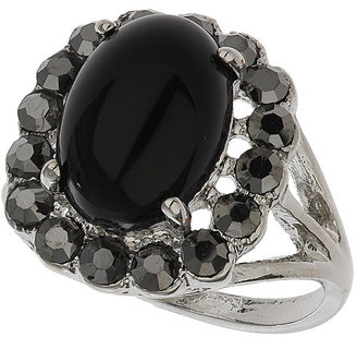 Topshop Opaque black stone ring