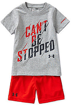 Under Armour 12-24 Months Can't Be Stopped Tee & Shorts Set