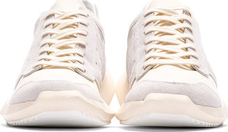 Rick Owens White Sculpted Sole adidas Edition Sneakers