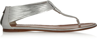 Alaia Metallic leather sandals