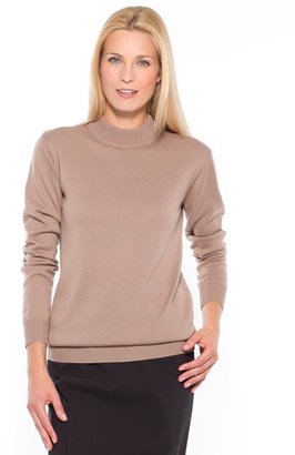 CHARMANCE Ladies Merino Wool Blend High Neck Sweater