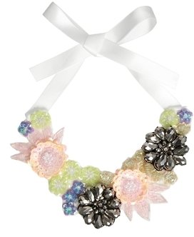 ASOS Flower Sequin Bib Necklace - Multi
