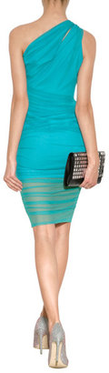 Versace Ruched One Shoulder Dress