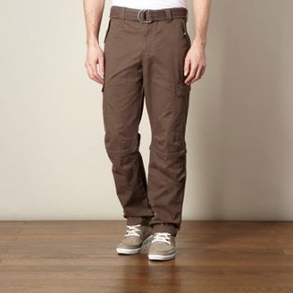 Mantaray Big & tall brown belted cargo trousers