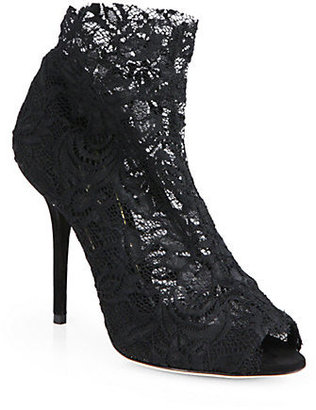 Dolce & Gabbana Stretchy Lace Booties
