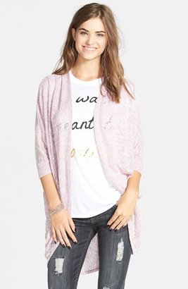 Painted Threads Oversized Sheer Knit Cardigan (Juniors)