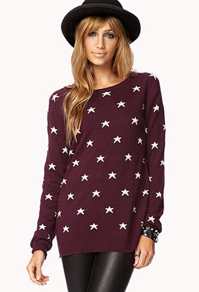Forever 21 Star Print Sweater