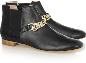 Tod's Chain-trimmed leather Chelsea boots