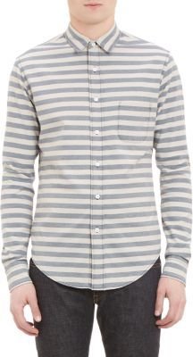 Simon Miller Horizontal Beach-Stripe Shirt-Blue