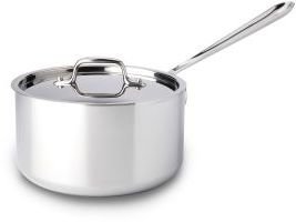 All-Clad Tri-Ply Stainless Steel Saucepan with Lid
