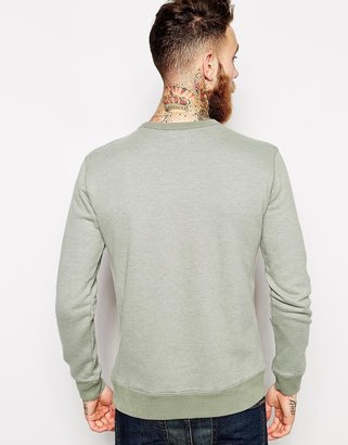 B.young Lee Crew Sweatshirt Fleece with Contrast Trims
