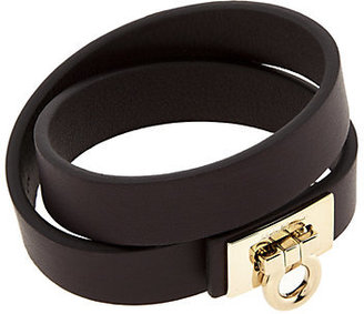 Ferragamo Double Wrap Leather Bracelet